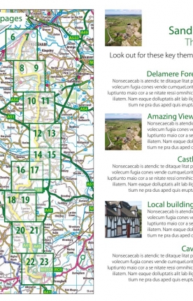 Walking Cheshire's Sandstone Trail - Ordnance Survey 1:25,000 map book